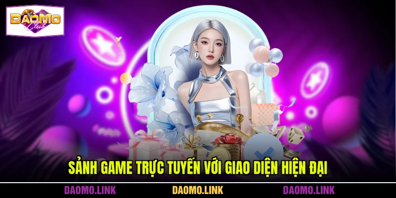 Sảnh game trực tuyến với giao diện hiện đại